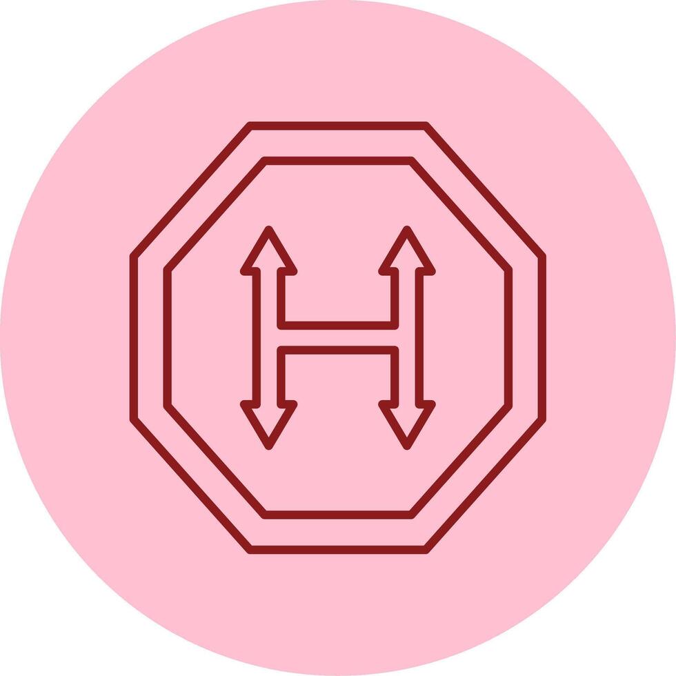 Kreuzung Linie Kreis Mehrfarbig Symbol vektor