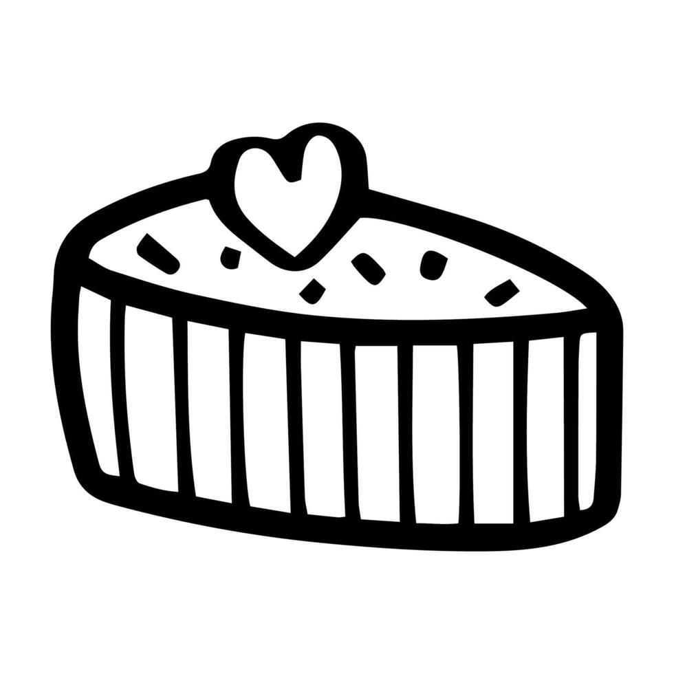 söt muffin översikt ljuv efterrätt. platt design isolerat färgad ClipArt. vektor