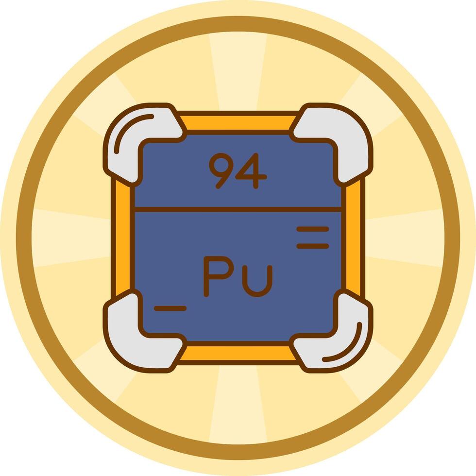 Plutonium Comic Kreis Symbol vektor