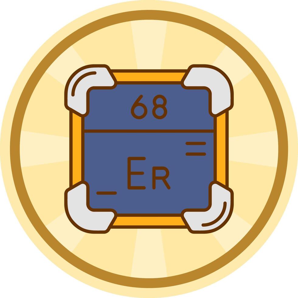 Erbium Comic Kreis Symbol vektor