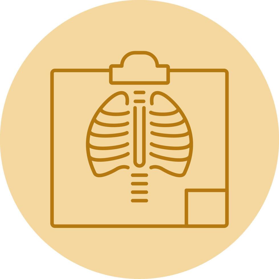 radiologi linje cirkel Flerfärgad ikon vektor