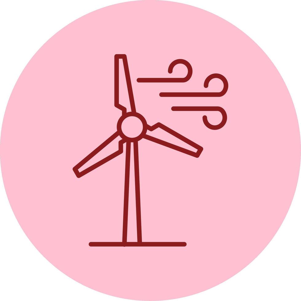 Windmühlen Linie Kreis Mehrfarbig Symbol vektor
