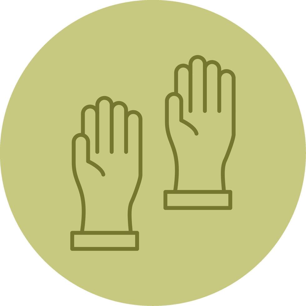 Handschuhe Linie Kreis Mehrfarbig Symbol vektor