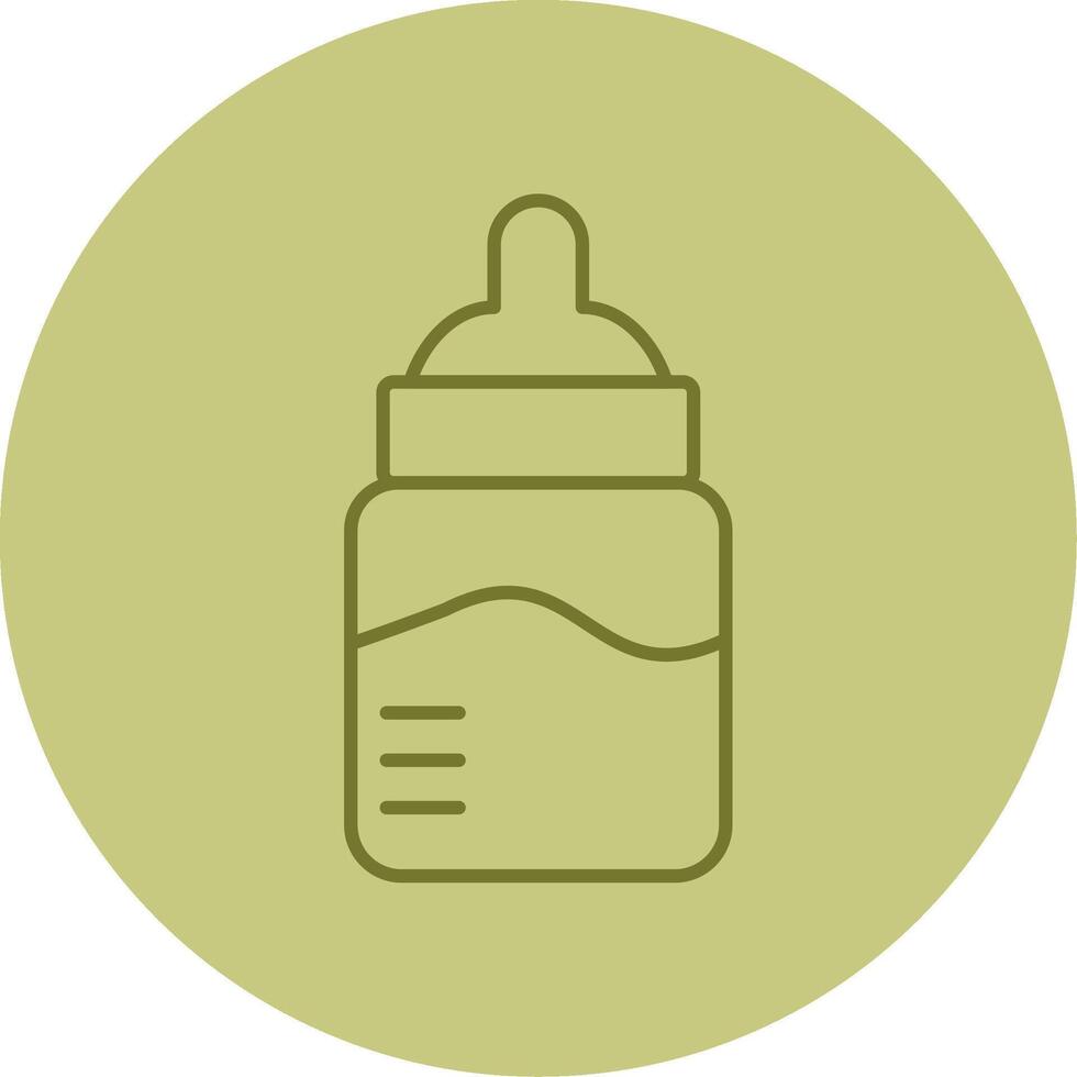 Baby Flasche Linie Kreis Mehrfarbig Symbol vektor