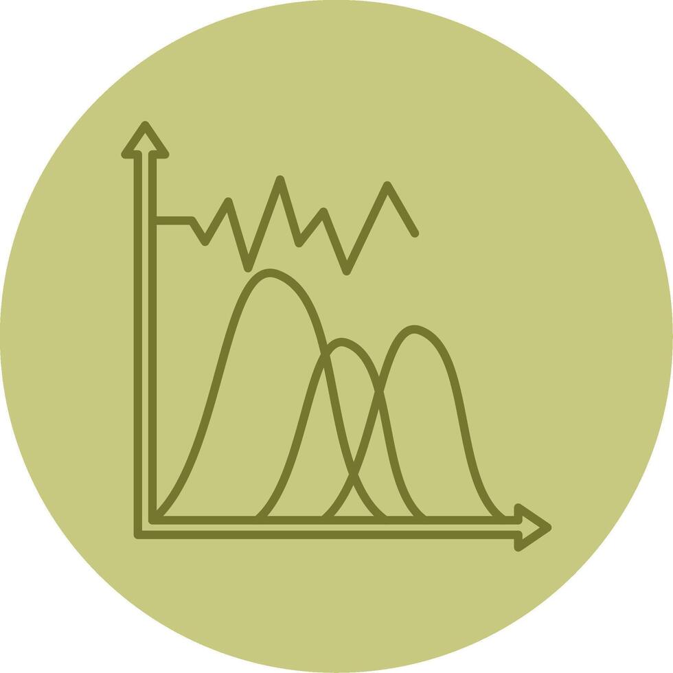 Welle Diagramm Linie Kreis Mehrfarbig Symbol vektor