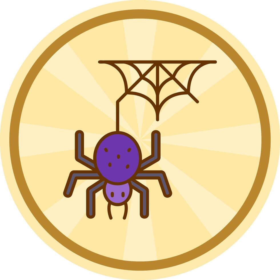 Spinne Comic Kreis Symbol vektor