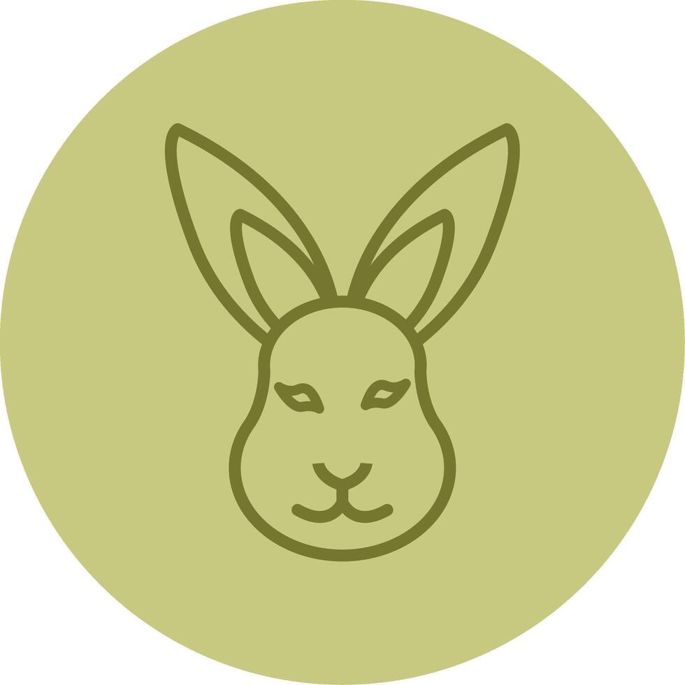 Hase Linie Kreis Mehrfarbig Symbol vektor