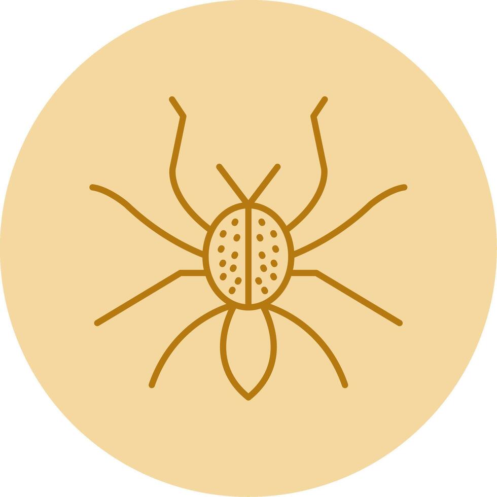 Spinne Linie Kreis Mehrfarbig Symbol vektor