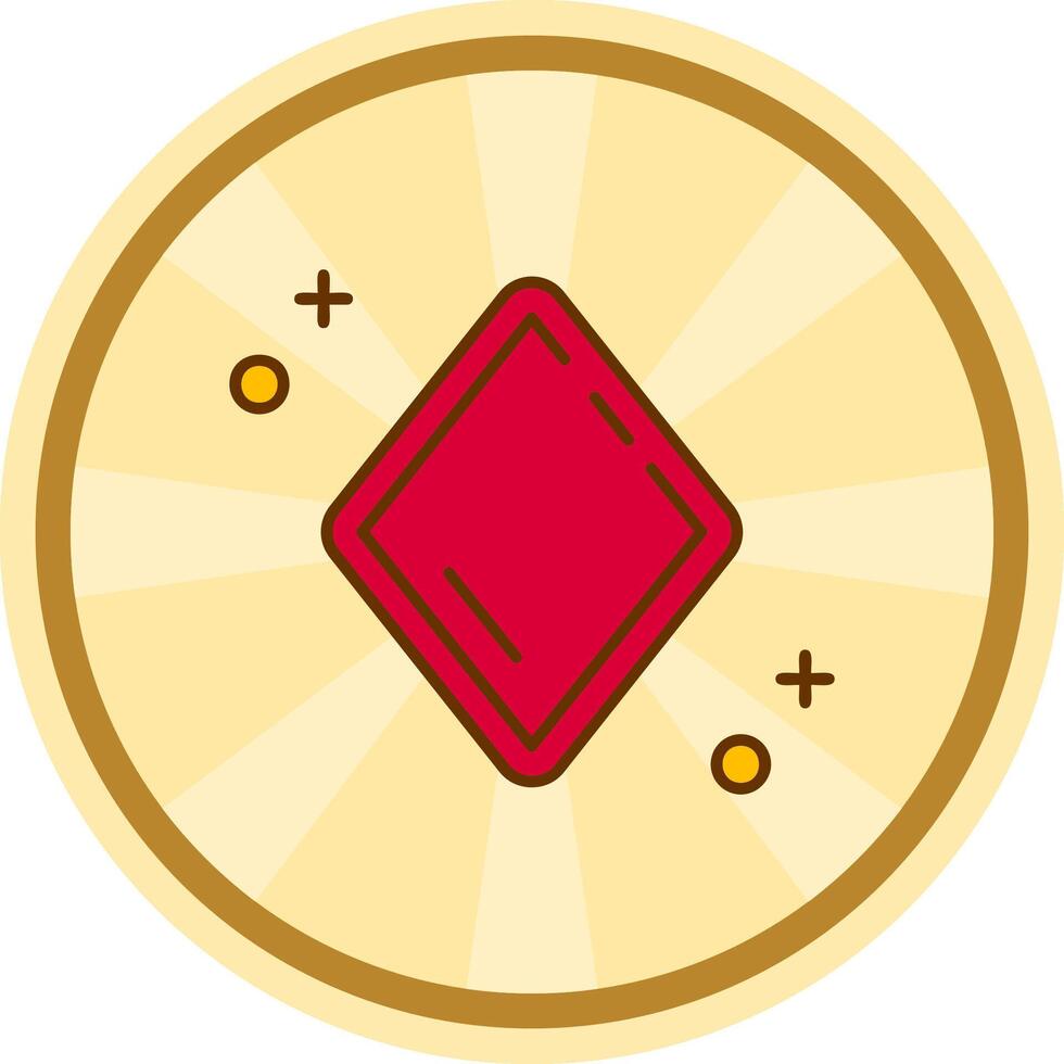 Diamanten Comic Kreis Symbol vektor