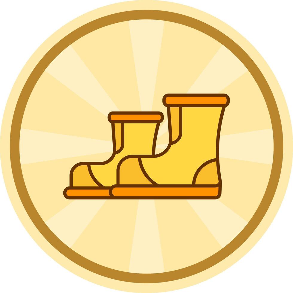 Stiefel Comic Kreis Symbol vektor