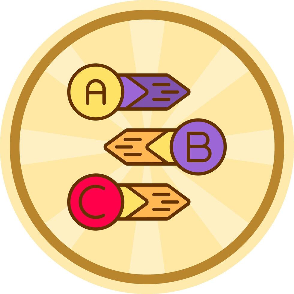 Diagramm Comic Kreis Symbol vektor