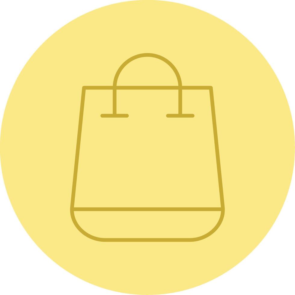 Einkaufen Tasche Linie Kreis Mehrfarbig Symbol vektor