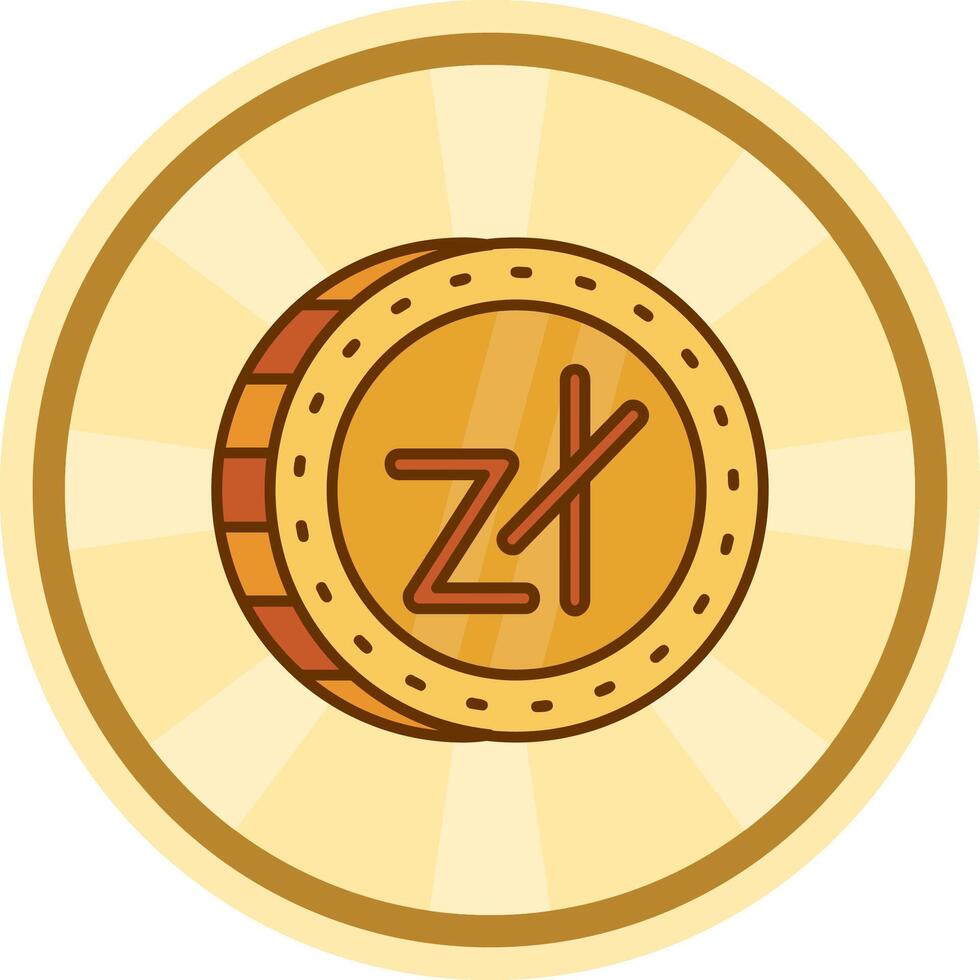 Zloty Comic Kreis Symbol vektor