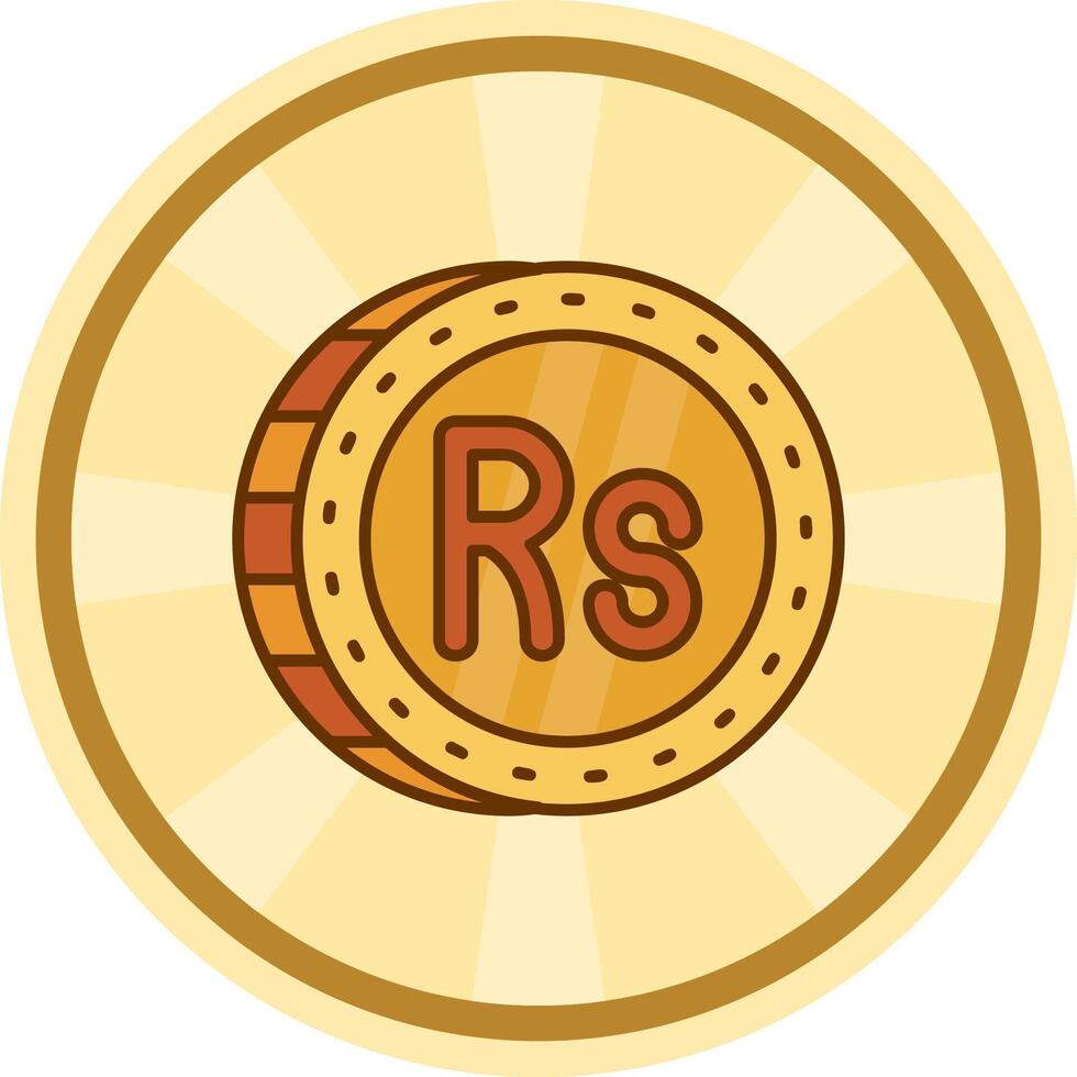 Rupie Comic Kreis Symbol vektor