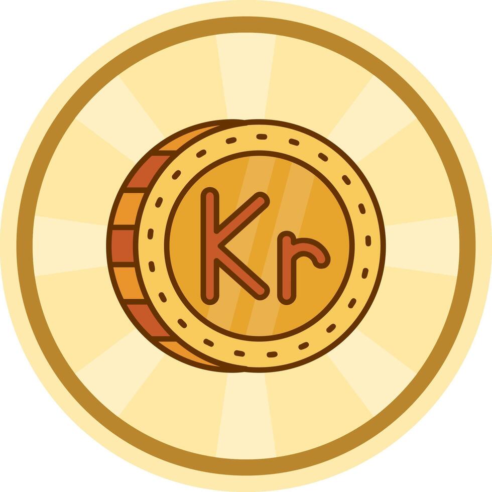 Krone Comic Kreis Symbol vektor