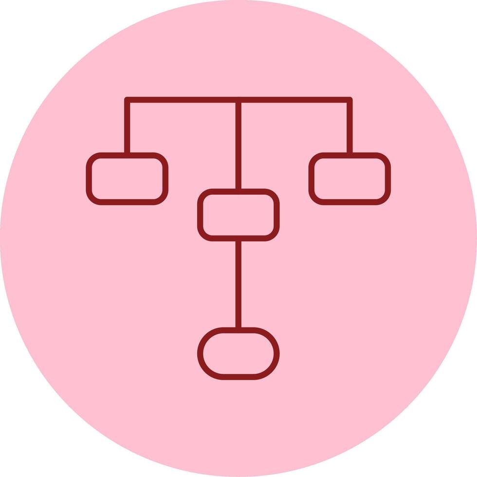 hierarchisch Struktur Linie Kreis Mehrfarbig Symbol vektor