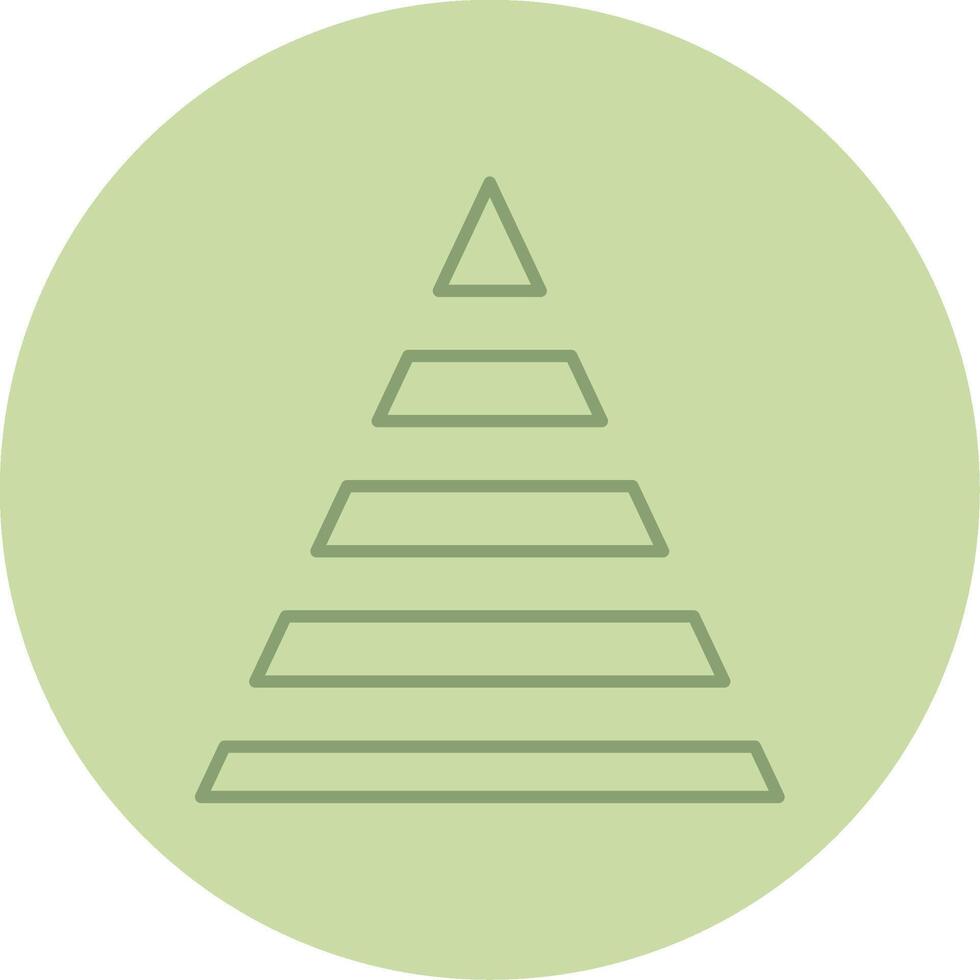 Pyramide Diagramm Linie Kreis Mehrfarbig Symbol vektor
