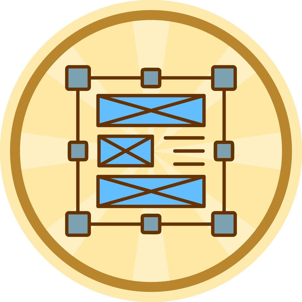 layout komisk cirkel ikon vektor