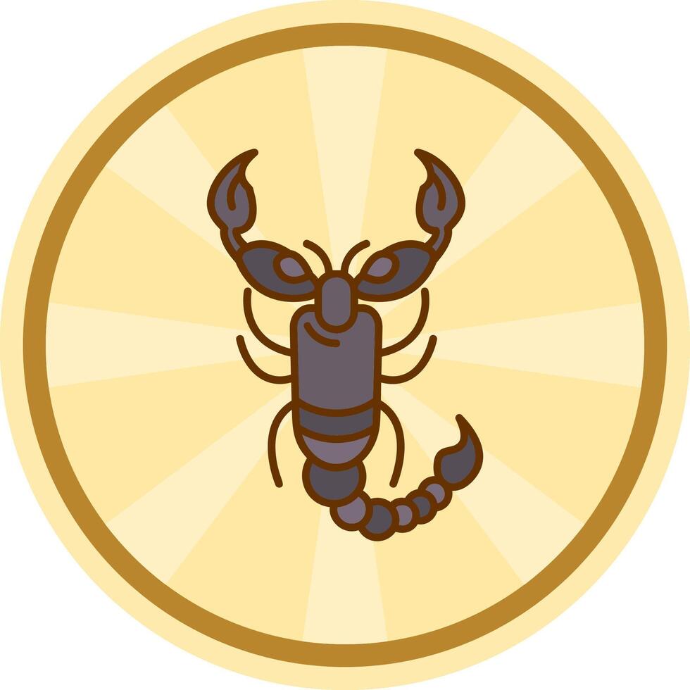Skorpion Comic Kreis Symbol vektor