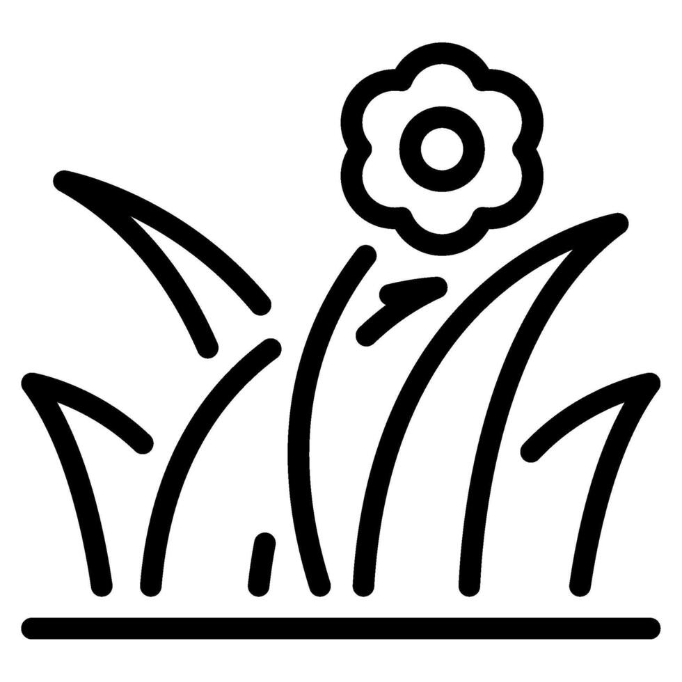 blomning äng ikon vår, för uiux, webb, app, infografik, etc vektor