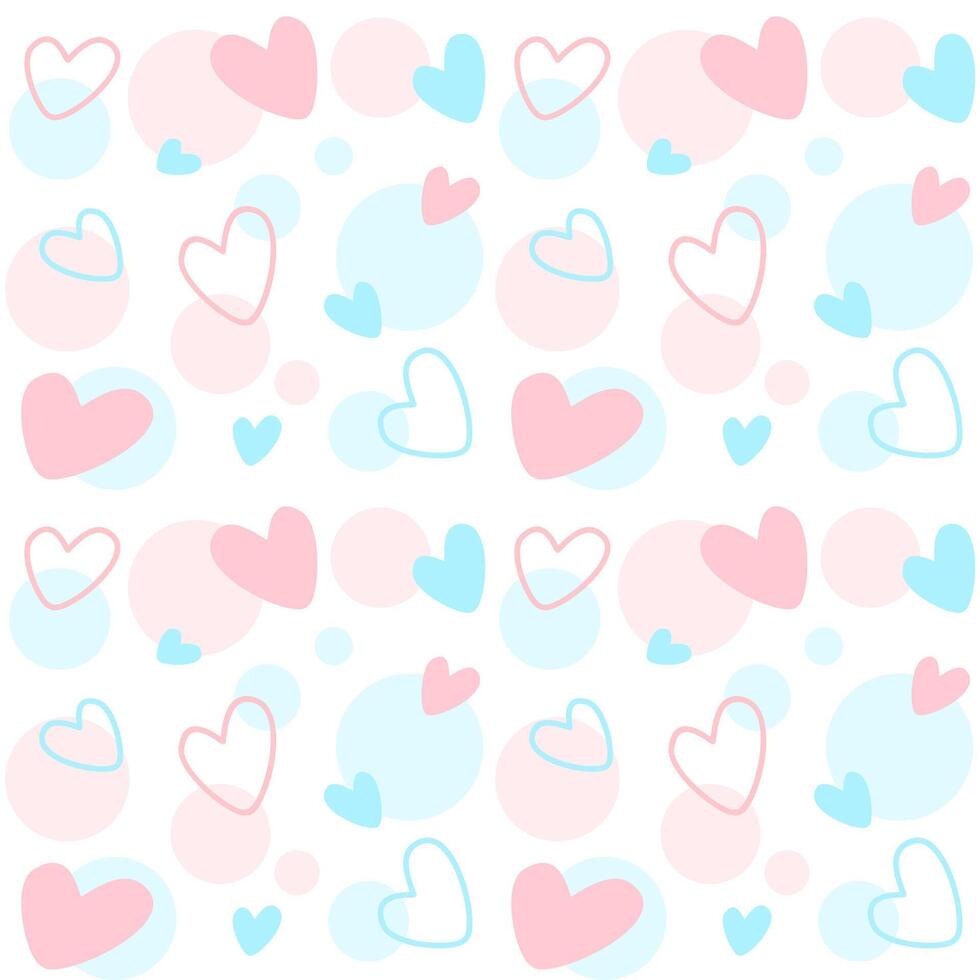 nahtlos Muster mit Herz, Liebe, Valentinstag zum Hintergrund, Dekoration, Verpackung Papier vektor