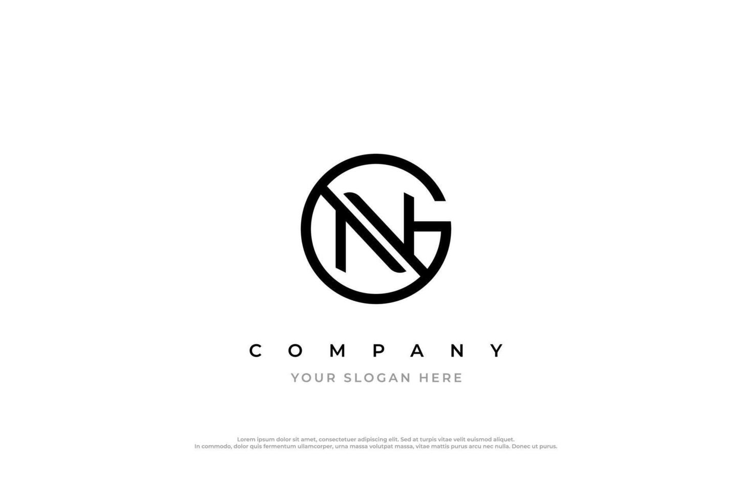 Initiale Brief ng Logo oder gn Logo Design Vektor