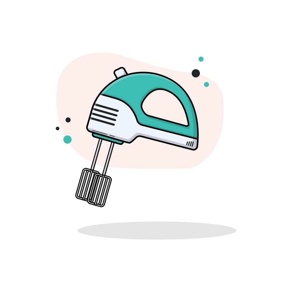 kök hand mixer vektor illustration. kök Utrustning begrepp