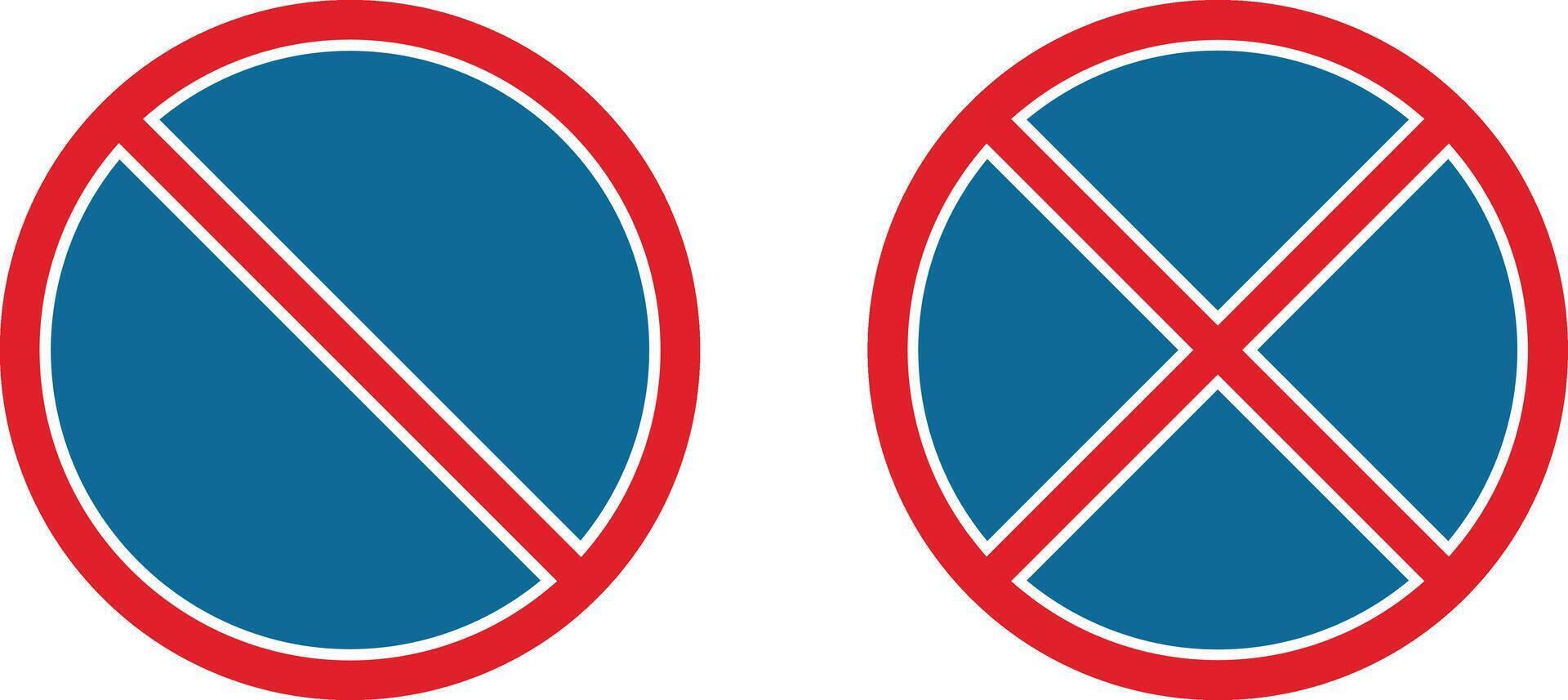 Nein Parkplatz Symbol einstellen isoliert auf Weiß Hintergrund . Parkplatz Verbot Zeichen Vektor