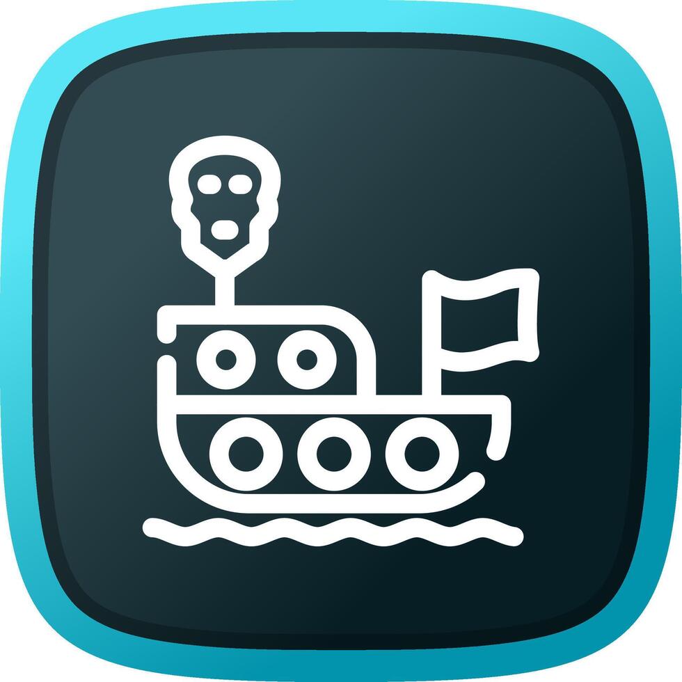 Piratenschiff kreatives Icon-Design vektor