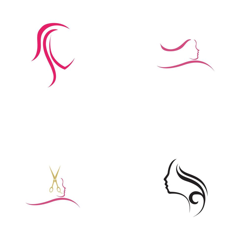 Beauty Haircut Salon Logo Vektor Illustration Design