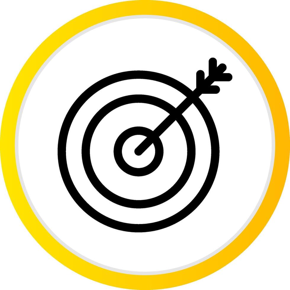 Dartscheibe kreatives Icon-Design vektor