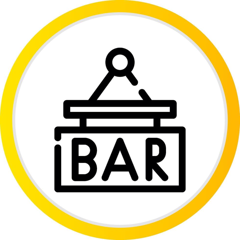 Bar-Schild kreatives Icon-Design vektor