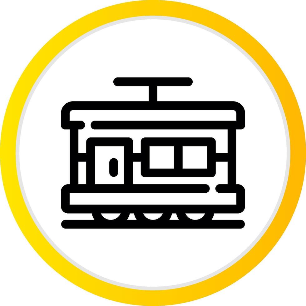 Straßenbahn kreatives Icon-Design vektor