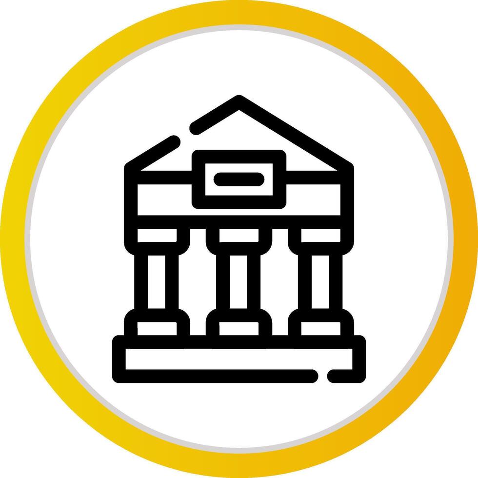 grekisk tempel kreativ ikon design vektor