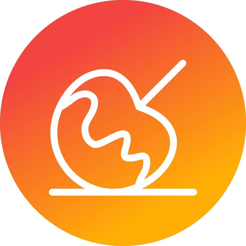 Karamell-Apfel kreatives Icon-Design vektor