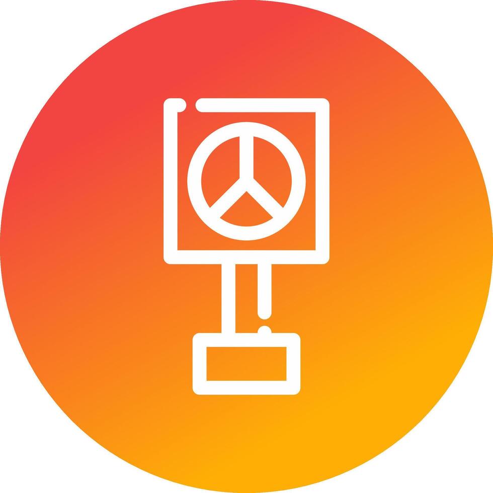 Peace-Zeichen kreatives Icon-Design vektor