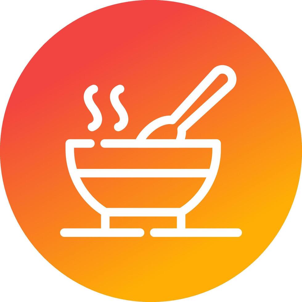 Heiße Suppe kreatives Icon-Design vektor