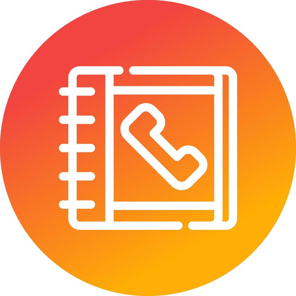 Telefonbuch kreatives Icon-Design vektor