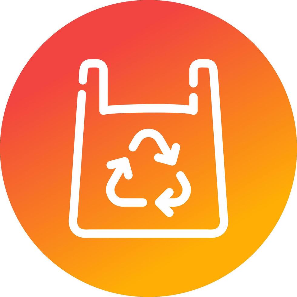 Recycling-Plastiktüte kreatives Icon-Design vektor