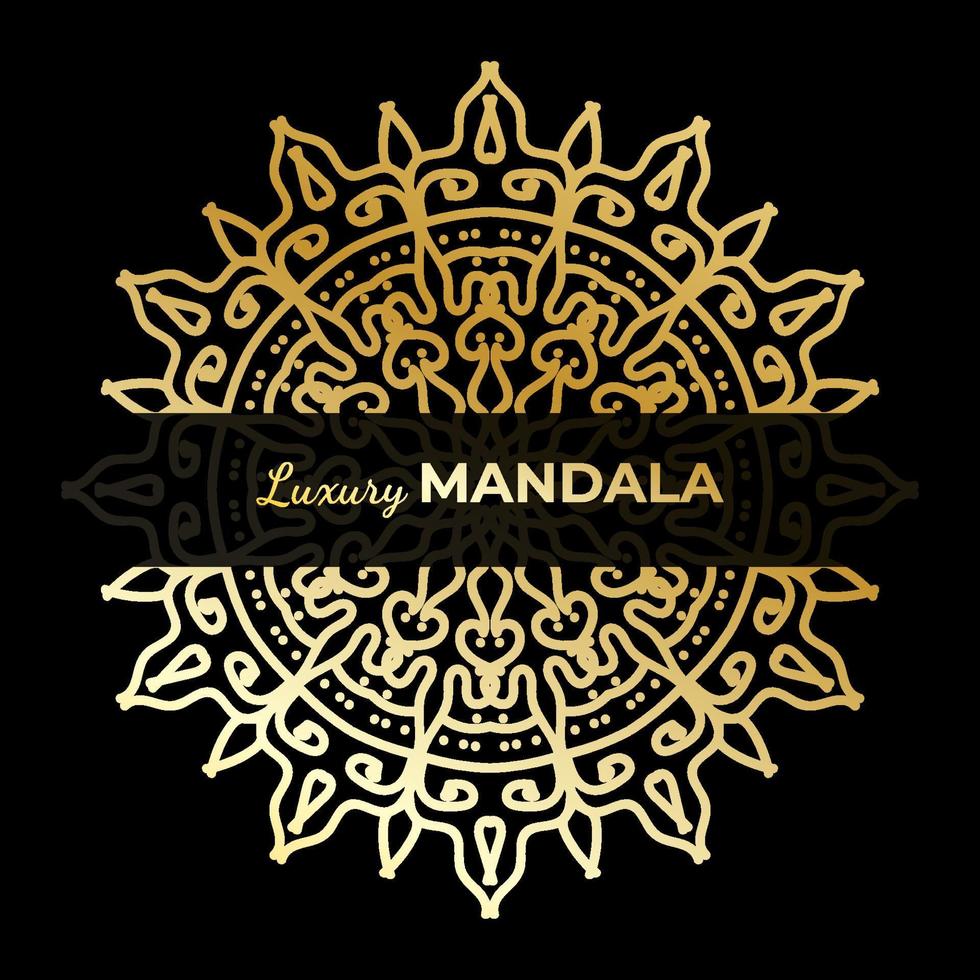 lyxig dekorativ indisk mandala design. vektor