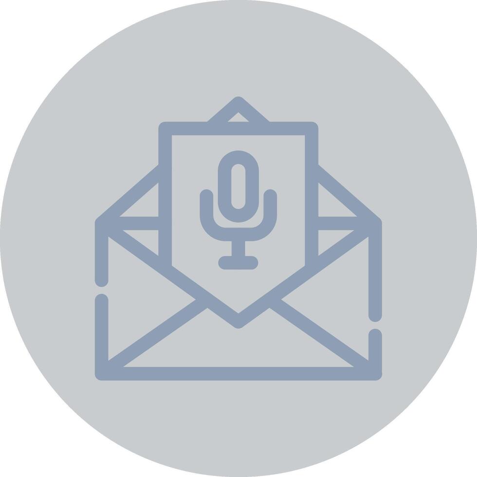 Voice-E-Mail kreatives Icon-Design vektor