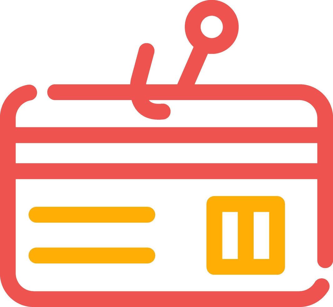 kreatives Icon-Design für Phishing-Kreditkarten vektor