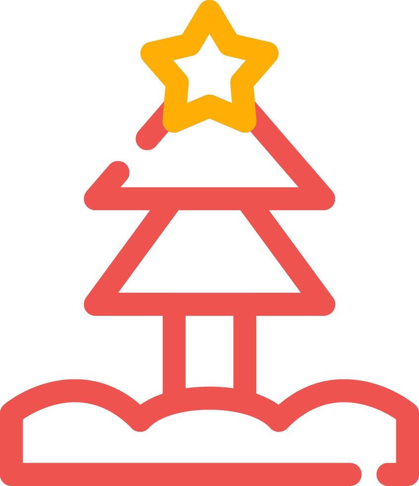 Weihnachtsbaum kreatives Icon-Design vektor