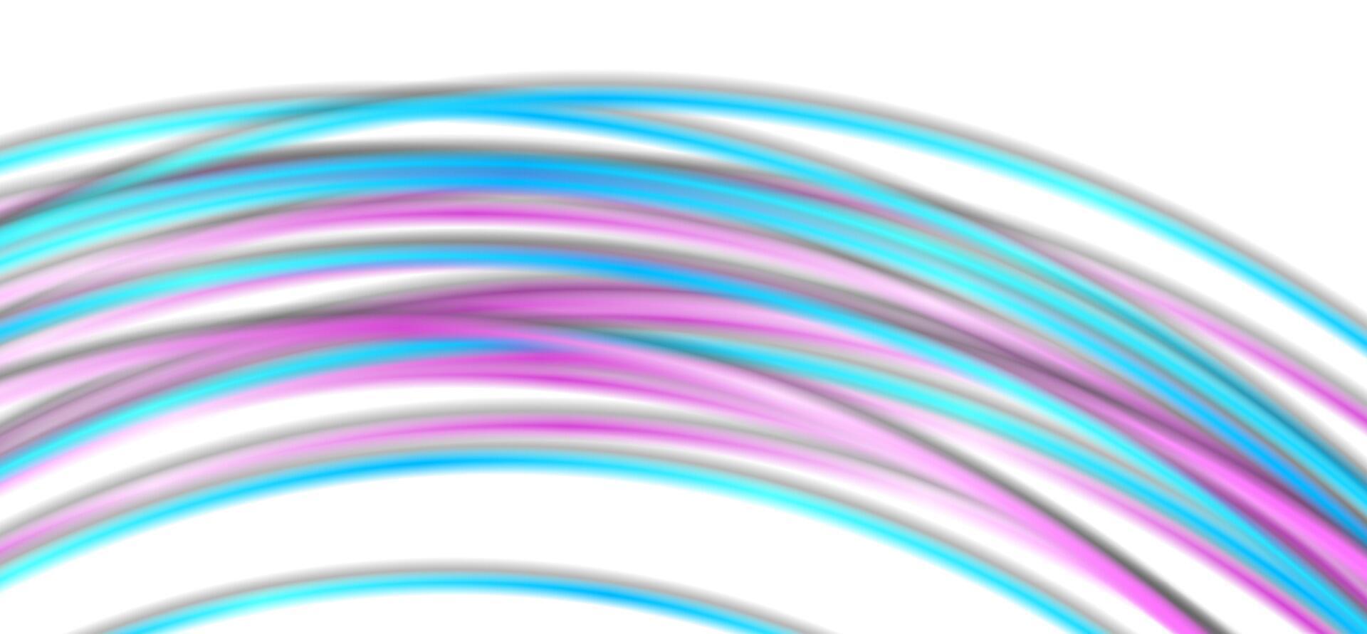 Blau lila glatt wellig gebogen Linien abstrakt Hintergrund vektor