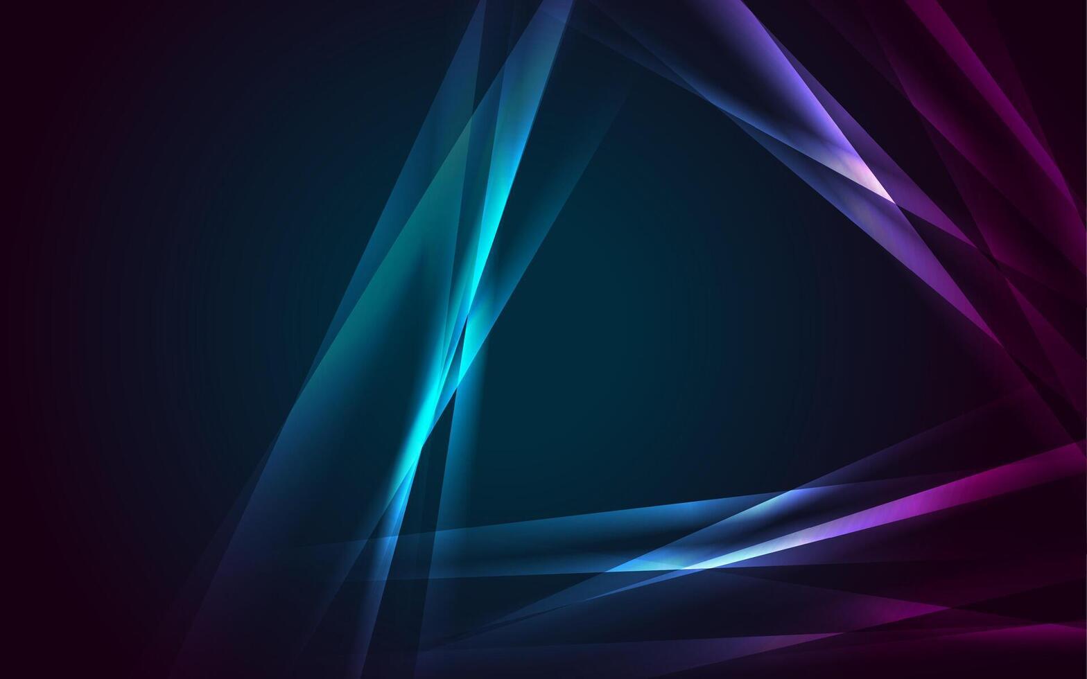Blau und lila Neon- glühend glänzend Dreiecke abstrakt Hintergrund vektor