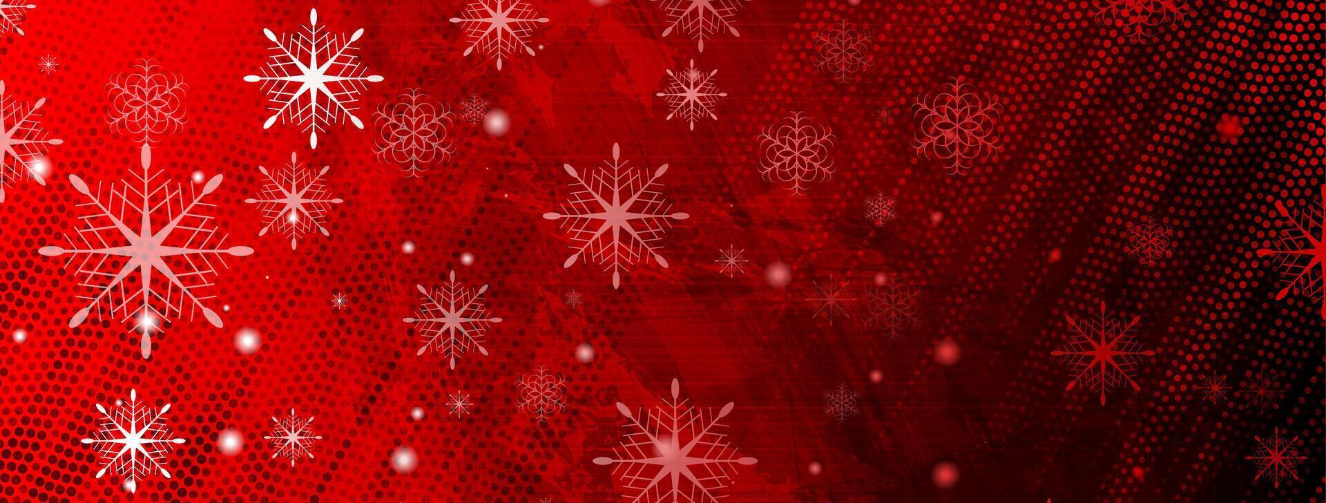 abstrakt Grunge rot Weihnachten Hintergrund mit Schneeflocken vektor