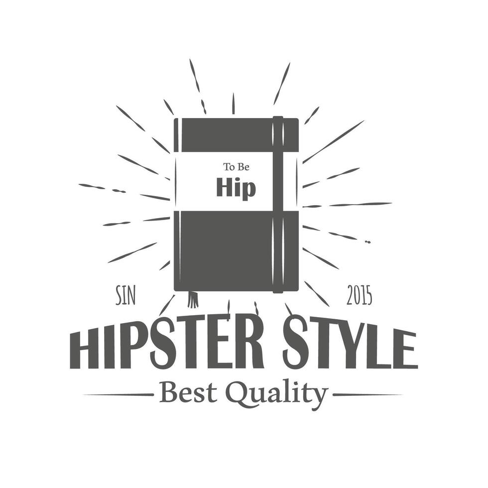 Hipster Etikette isoliert auf Weiß Hintergrund vektor