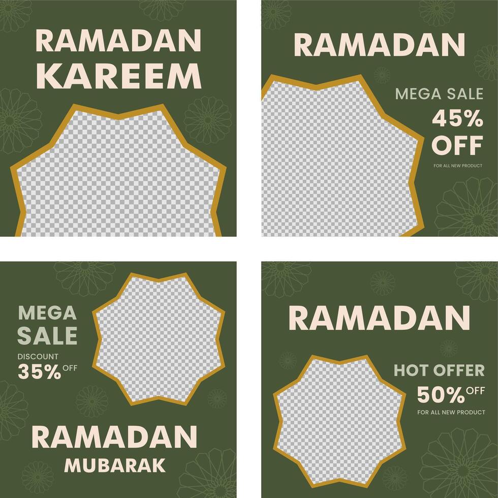 Banner Vorlage Besondere Ramadan zum Sozial Medien Werbung vektor