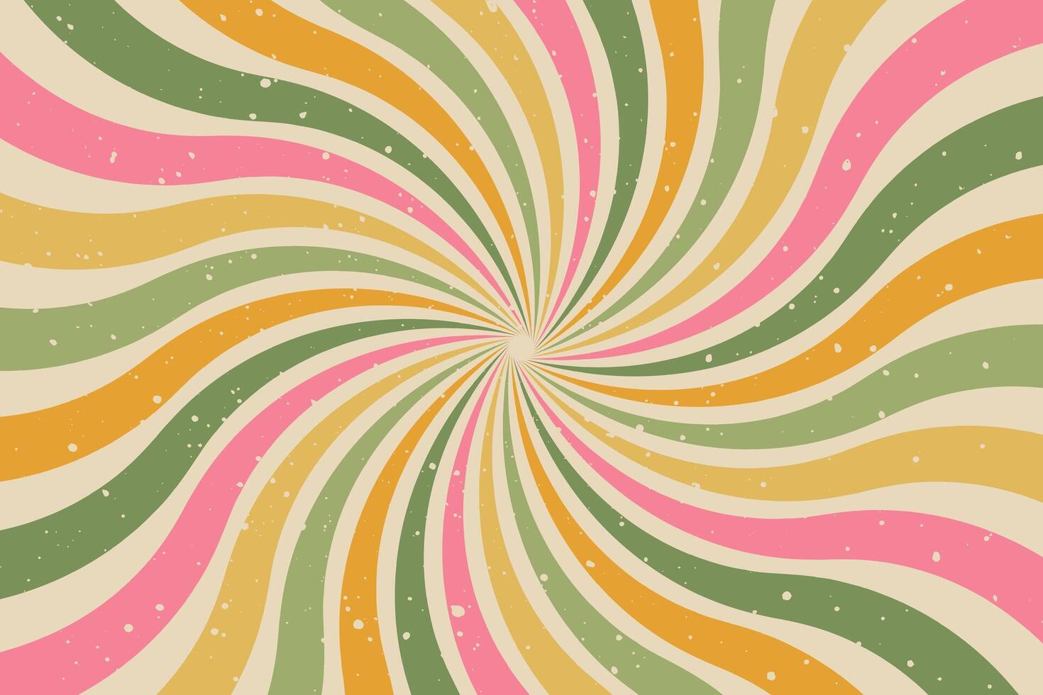 häftig abstrakt bakgrund med färgrik solsken. retro vektor design i 1960-1970-talet stil. årgång virvla runt bakgrund. sommar hippie karneval illustration
