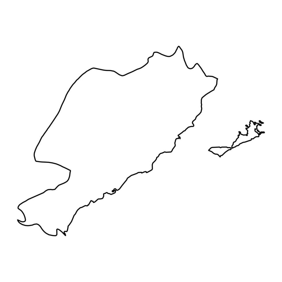 sfax guvernör Karta, administrativ division av tunisien. vektor illustration.